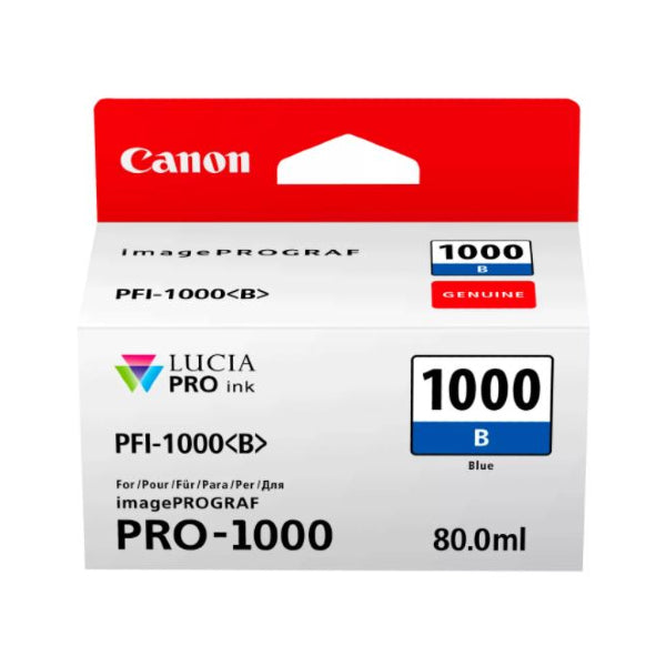 Canon Cartuccia Inchiostro Blu B PFI-1000 x Stampante Canon ImagePrograf PRO-1000 Canon Cartuccia Inchiostro Blu B PFI-1000 x Stampante Canon ImagePrograf PRO-1000